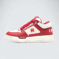 MA-1 Panelled Leather 'White/Red'