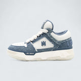 MA-1 Panelled Leather 'Jeans Blue/White'