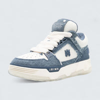 MA-1 Panelled Leather 'Jeans Blue/White'