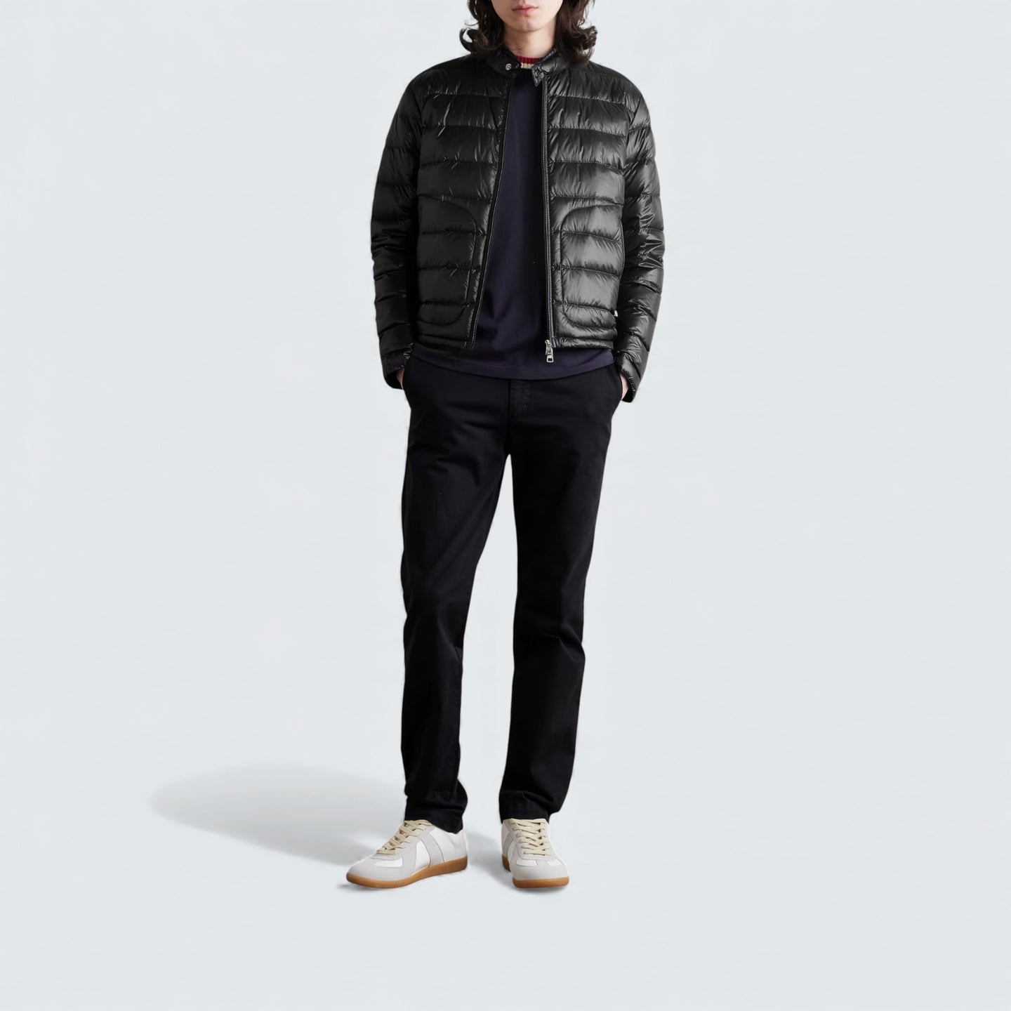 Acorus Logo-Appliquéd Quilted Glossed-Shell Down Jacket
