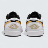 Air Jordan 1 Low 'White Black Metallic Gold Swoosh'
