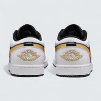 Air Jordan 1 Low 'White Black Metallic Gold Swoosh'