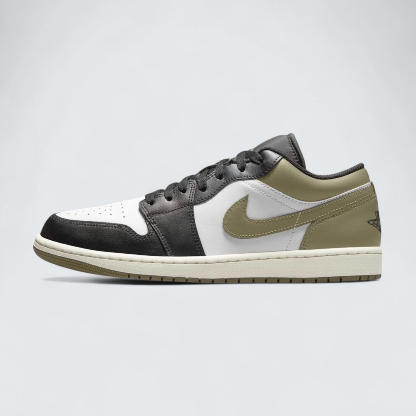 Air Jordan 1 Low 'Black White Medium Olive'
