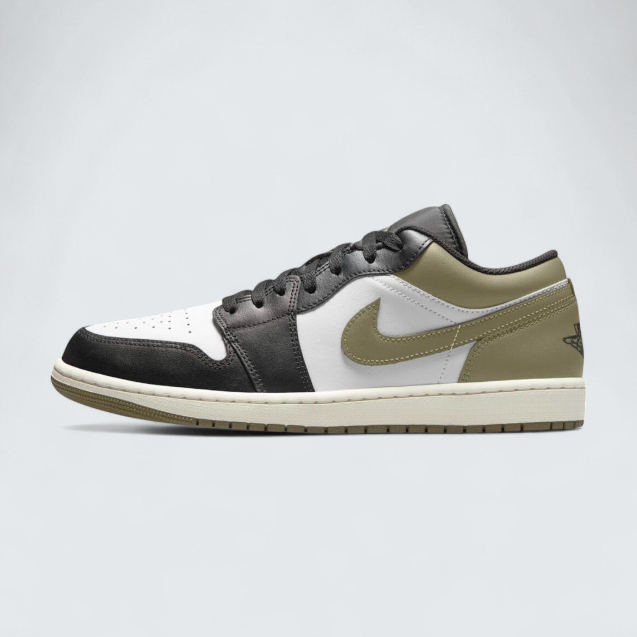 Air Jordan 1 Low 'Black White Medium Olive'