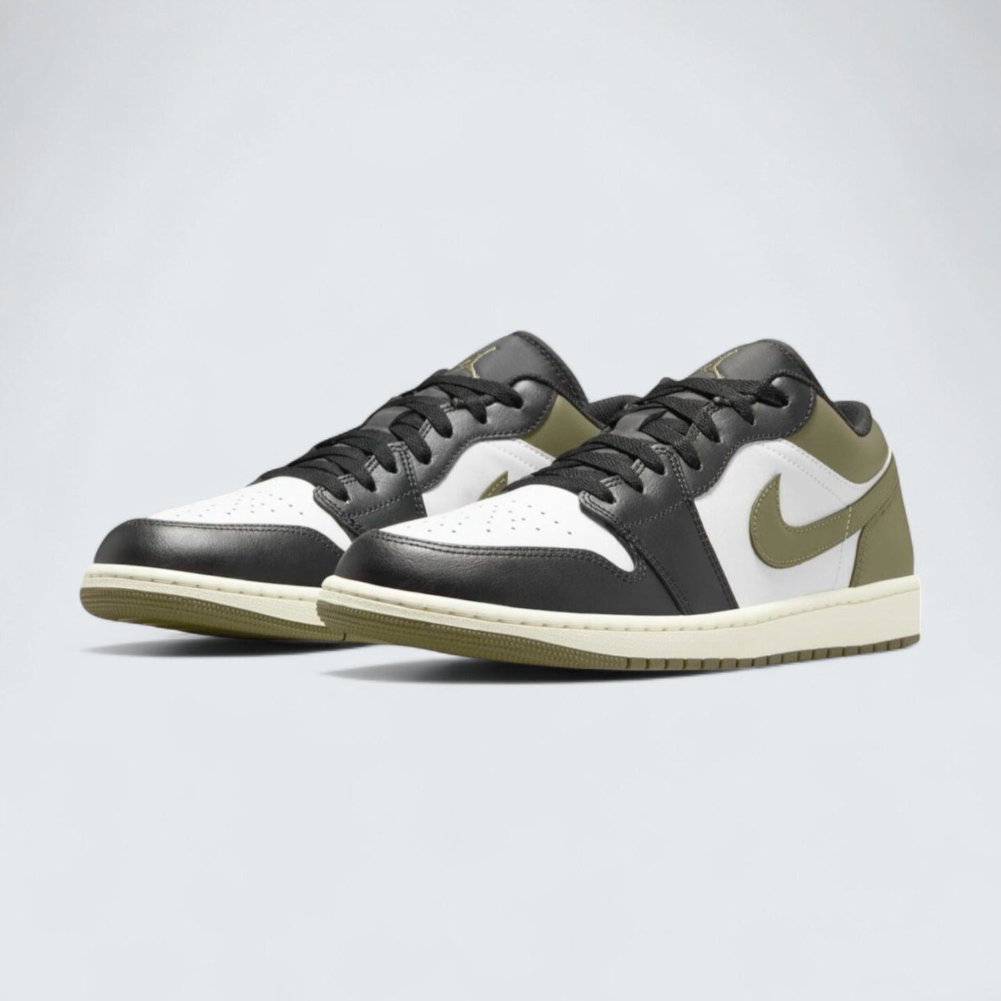 Air Jordan 1 Low 'Black White Medium Olive'