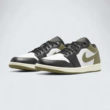 Air Jordan 1 Low 'Black White Medium Olive'