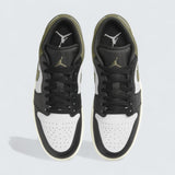 Air Jordan 1 Low 'Black White Medium Olive'