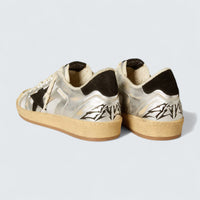 Ball Star LAB 'Silver Leather with Black Suede Star and Heel Tab'