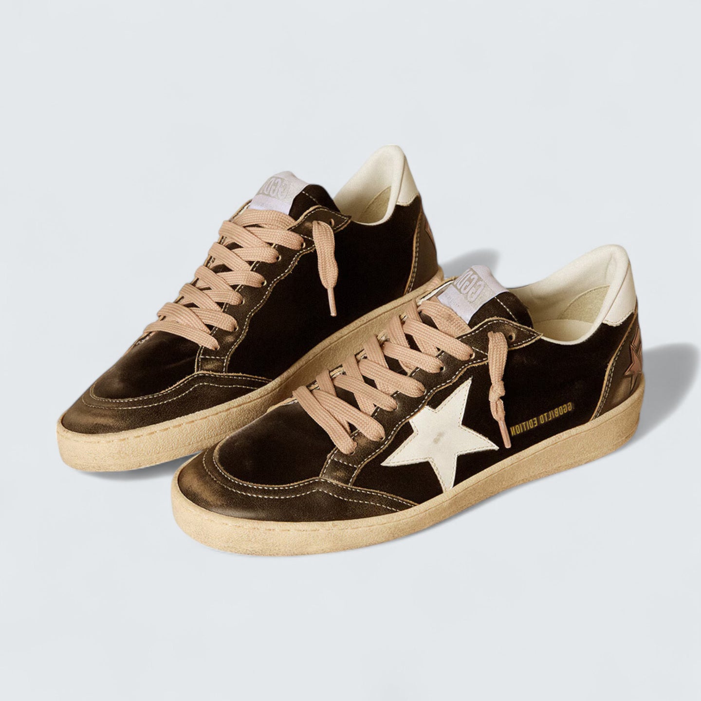 Ball Star LTD 'Black Velvet with White Leather Star and Heel Tab'