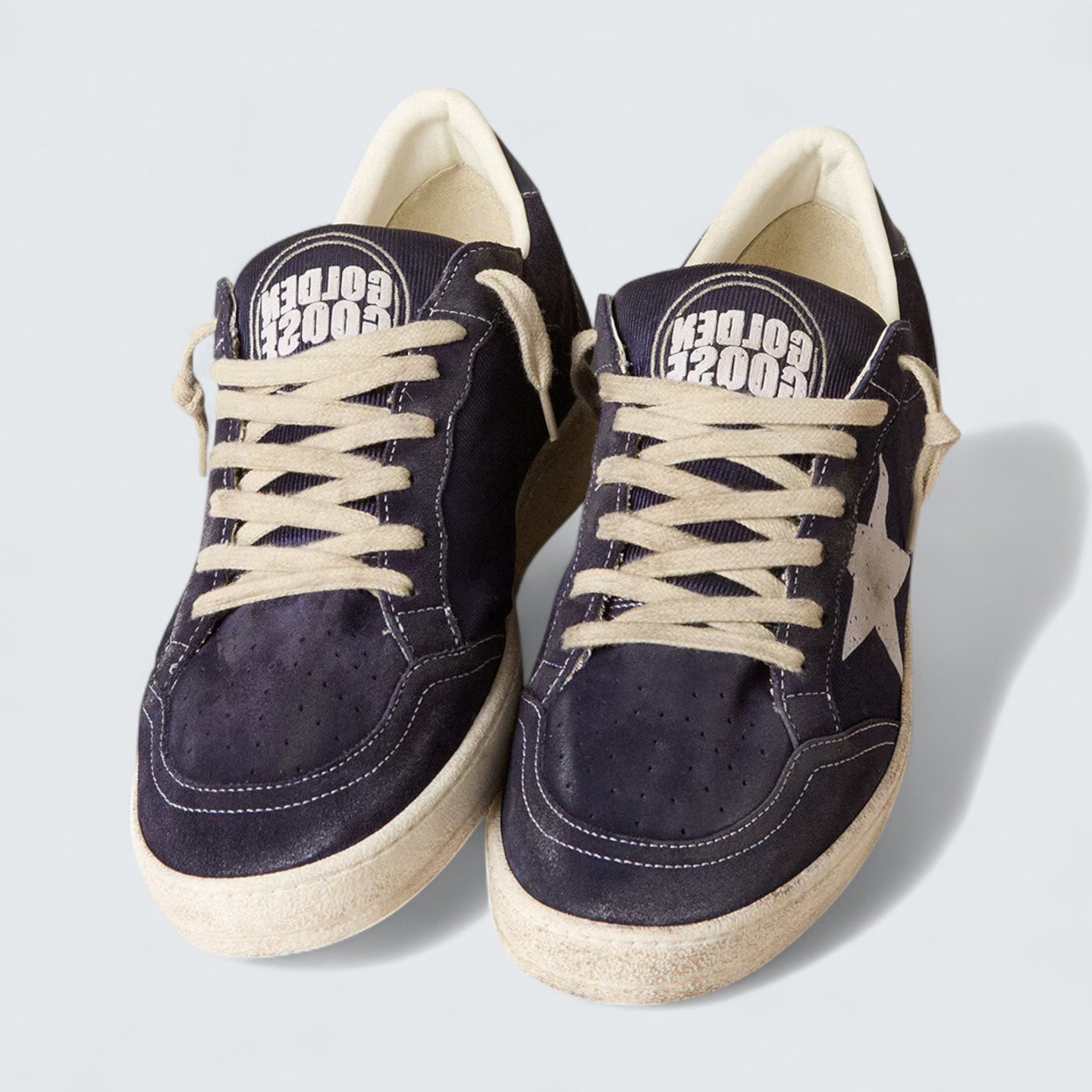 Ball Star LTD 'Blue Suede and Nylon with White Star and Blue Heel Tab'