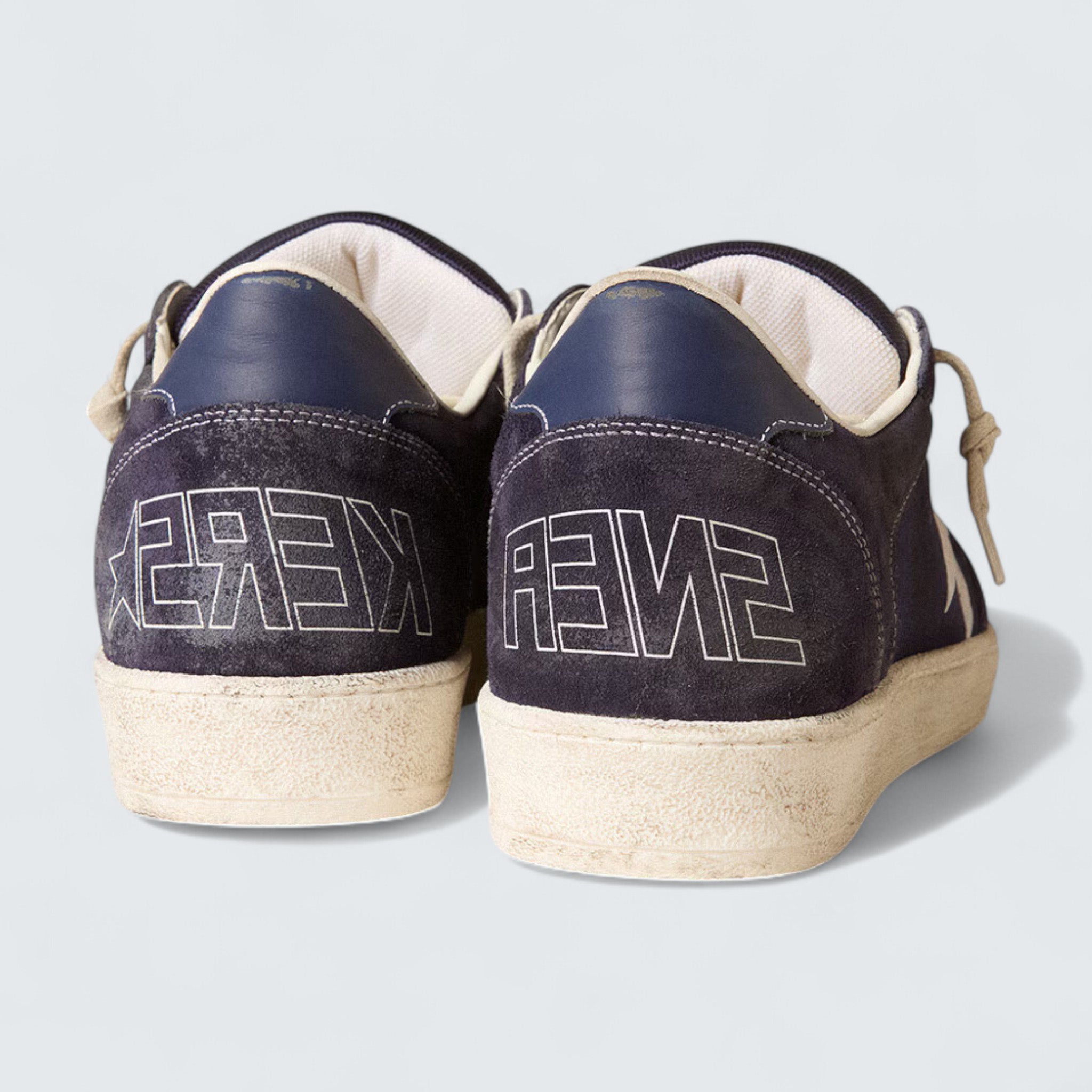 Ball Star LTD 'Blue Suede and Nylon with White Star and Blue Heel Tab'