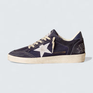 Ball Star LTD 'Blue Suede and Nylon with White Star and Blue Heel Tab'