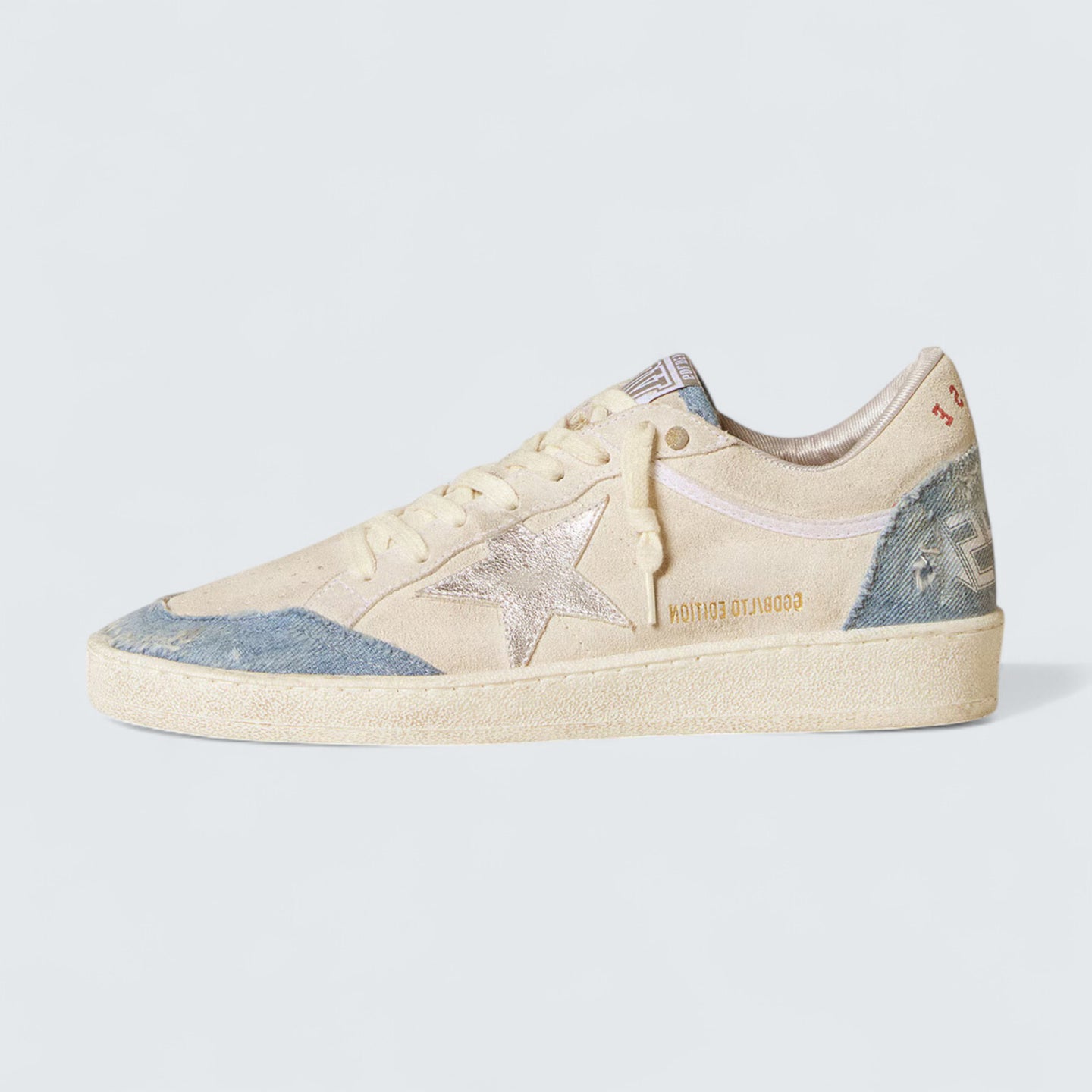 Ball Star LTD 'Suede with Metallic Leather Star and Denim Inserts'