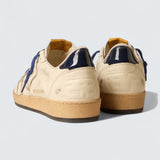 Ball Star LTD 'White Nappa Leather with Embroidered Star and Blue Patent Leather Heel Tab'