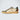 Ball Star LTD 'Off-White Leather with Platinum Metallic Leather Star and Dark Green Leather Heel Tab'