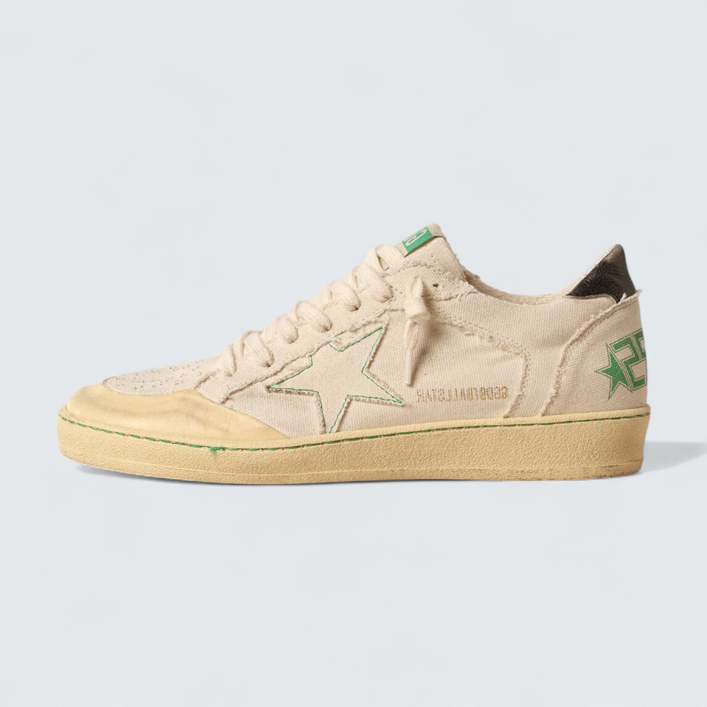 Ball Star LTD 'Vanilla Canvas Star and Leather Heel Tab'