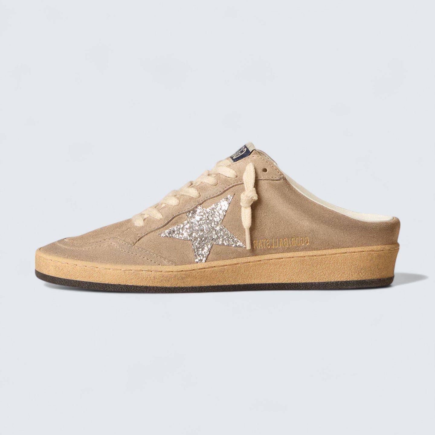 Ball Star Sabot 'Dove-Gray Suede with Silver Glitter Star'