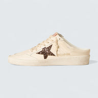 Ball Star Sabot 'Ivory Nappa with Bronze Glitter Star'