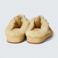 Ball Star Sabot 'Leather with Suede Star and Beige Shearling Lining'