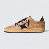 Ball Star 'Beige Leather with Blue Patent Leather Star and Heel Tab'