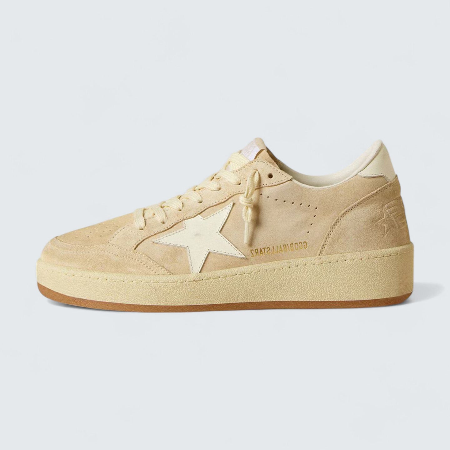 Ball Star 'Beige Suede with White Leather Star and Heel Tab'