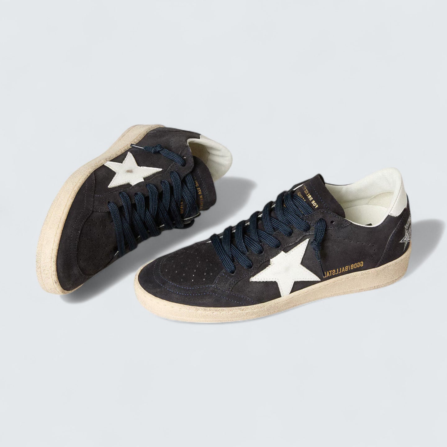 Ball Star 'Dark Blue Suede with White Leather Star and Heel Tab'