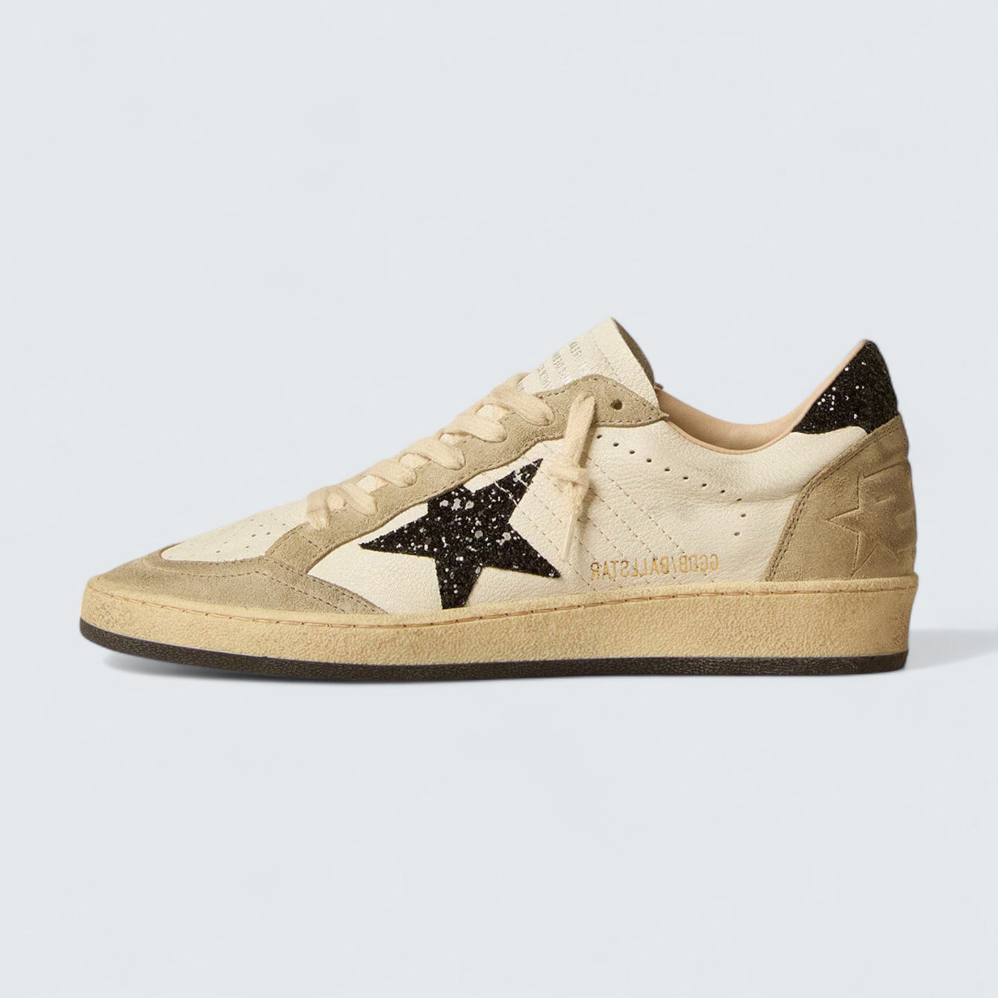 Ball Star 'Nappa and Suede with Black Glitter Star and Heel Tab'