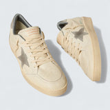 Ball Star 'Off-White Nappa Leather with Gray Suede Star and Heel Tab'