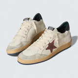 Ball Star 'White Nappa Leather with Brown Nubuck Star and Dark Blue Nappa Heel Tab'