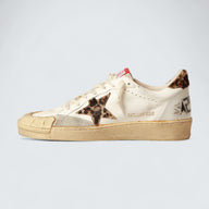 Ball Star 'Nappa with Leopard-Print Pony Skin Star and Heel Tab'
