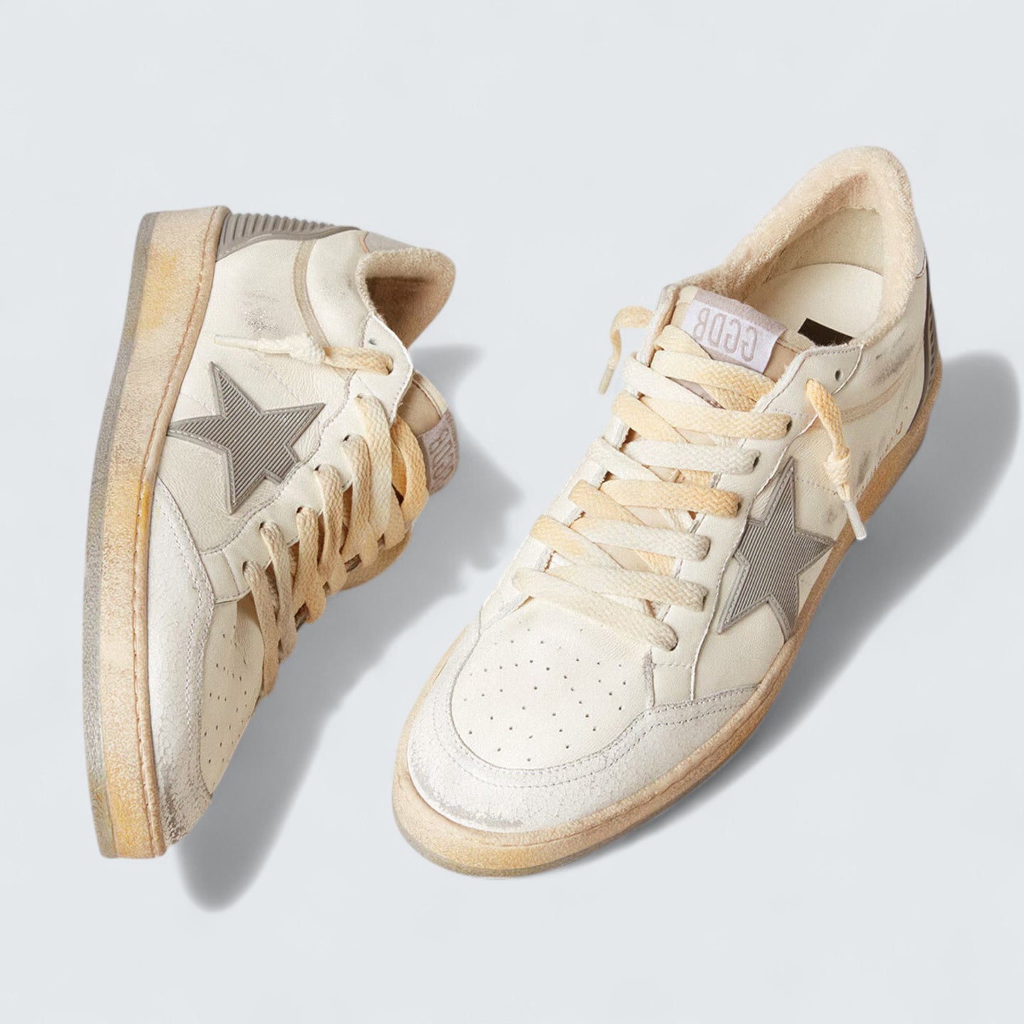 Ball Star 'White Nappa Leather with Gray Rubber Star and Silver Leather Heel Tab'