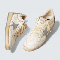 Ball Star 'White Nappa Leather with Gray Rubber Star and Silver Leather Heel Tab'