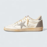 Ball Star 'White Nappa Leather with Gray Rubber Star and Silver Leather Heel Tab'