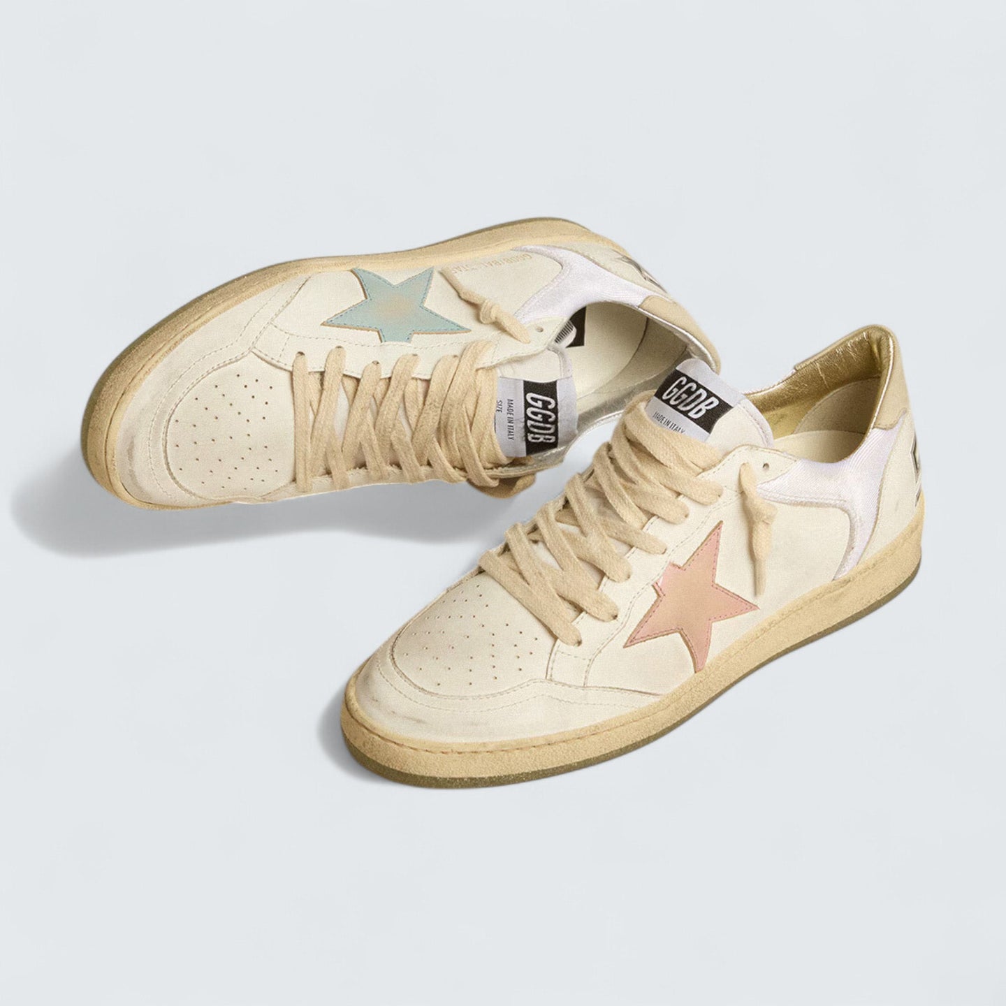 Ball Star 'Nylon and Leather with Pink and Light Blue Star and Beige Heel Tab'