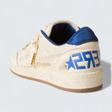 Ball Star 'Perforated White Nappa Leather with White Star and Bright Blue Nylon Heel Tab'