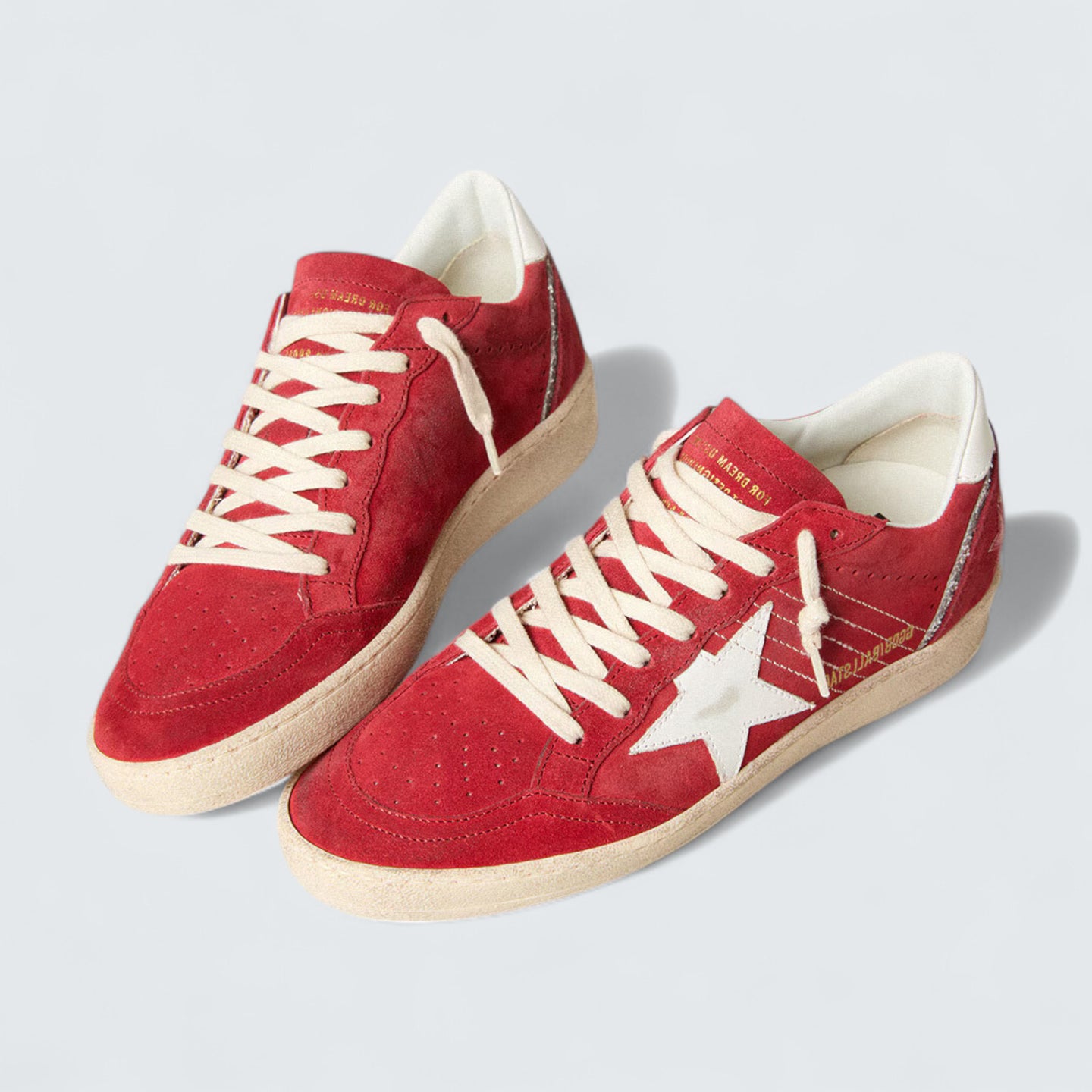 Ball Star 'Red Suede with White Leather Star and Heel Tab'