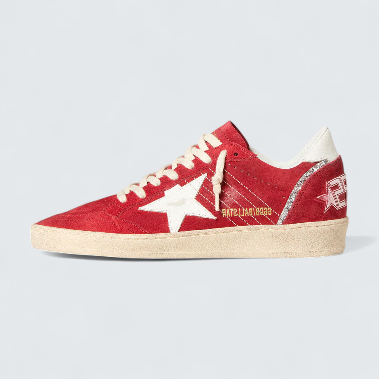 Ball Star 'Red Suede with White Leather Star and Heel Tab'