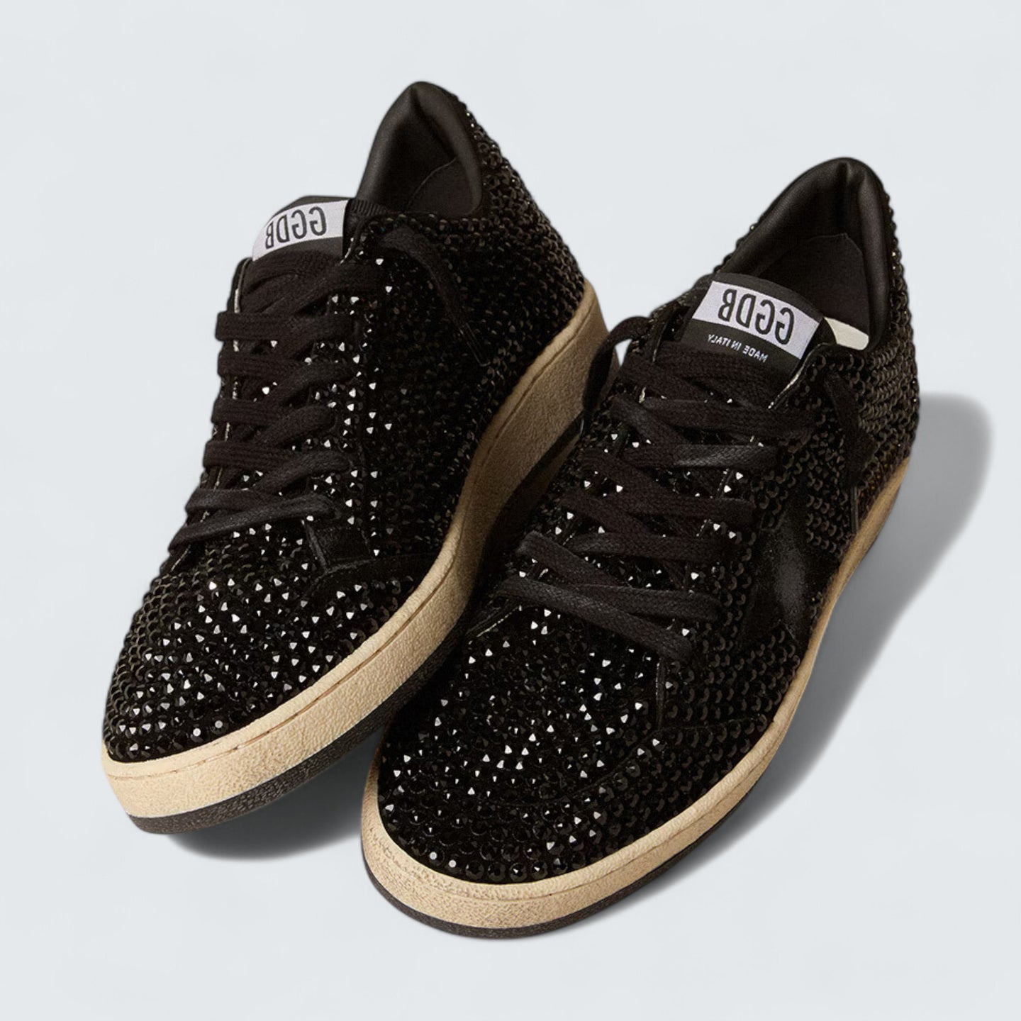 Ball Star 'Suede with Black Swarovski Crystals and Black Suede Star'