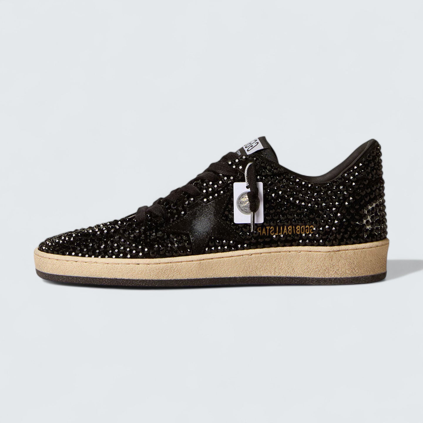 Ball Star 'Suede with Black Swarovski Crystals and Black Suede Star'