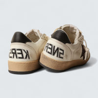 Ball Star 'Chicory-Coffee Glitter Star and Black Leather Heel Tab'
