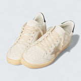 Ball Star 'White Leather with Ice-Gray Suede Star and Midnight-Blue Glossy Leather Heel Tab'