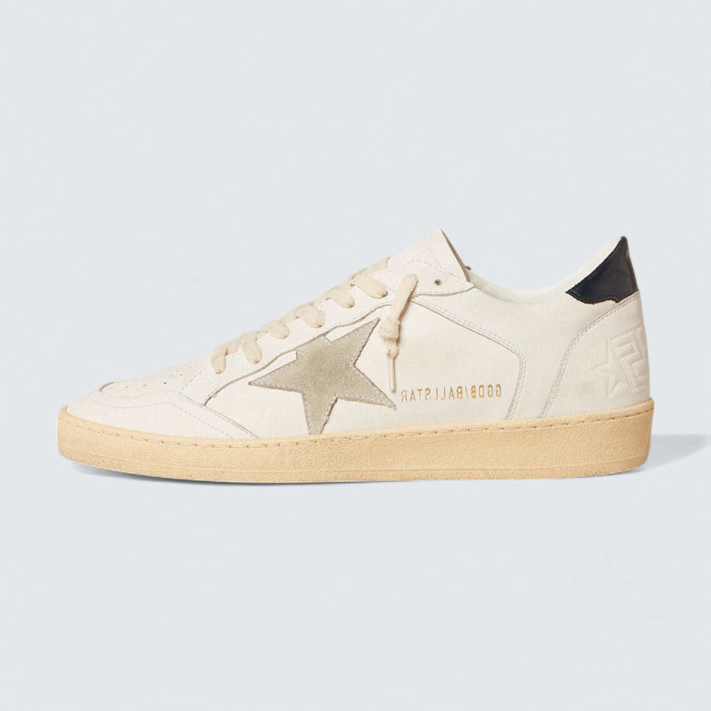 Ball Star 'White Leather with Ice-Gray Suede Star and Midnight-Blue Glossy Leather Heel Tab'