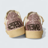 Ball Star 'White Nappa with Silver Glitter Star and Pink Glitter Heel Tab'