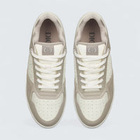 B27 Uptown Low-Top Sneaker ’Beige and White Grained Calfskin with White Dior Gravity Leather’