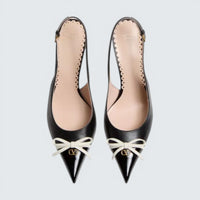 Bepointy Slingback Pump In Patent Leather And Kidskin 80Mm
