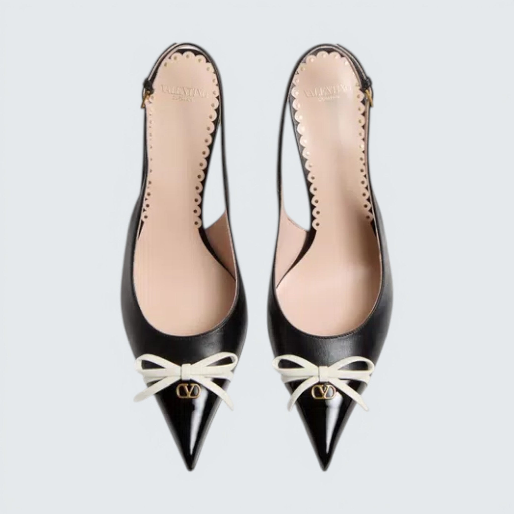 Bepointy Slingback Pump In Patent Leather And Kidskin 80Mm
