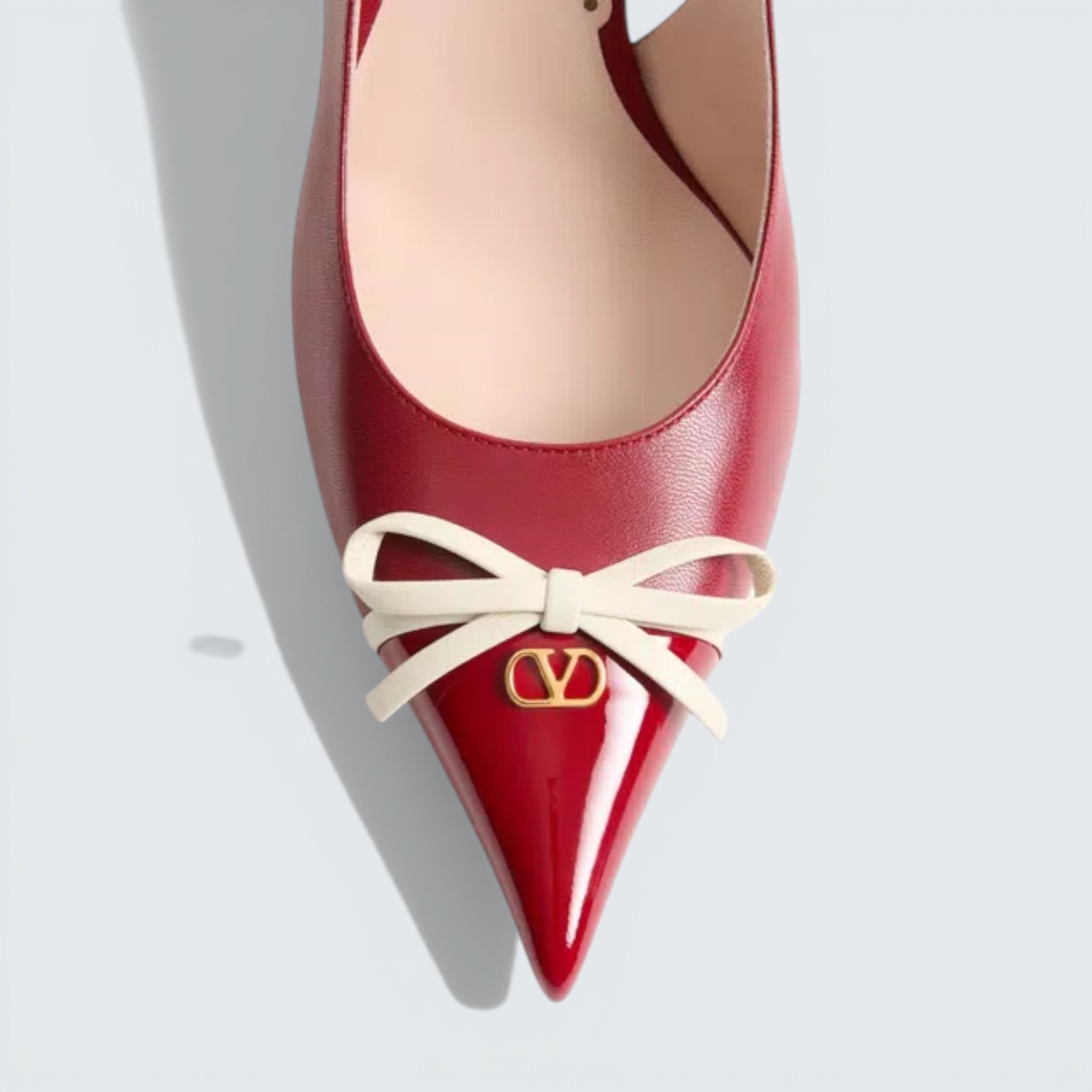 Bepointy Slingback Pump In Patent Leather And Kidskin 80Mm