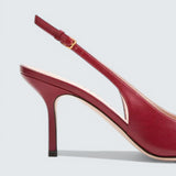 Bepointy Slingback Pump In Patent Leather And Kidskin 80Mm