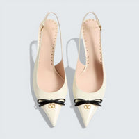 Bepointy Slingback Pump In Patent Leather And Kidskin 80Mm