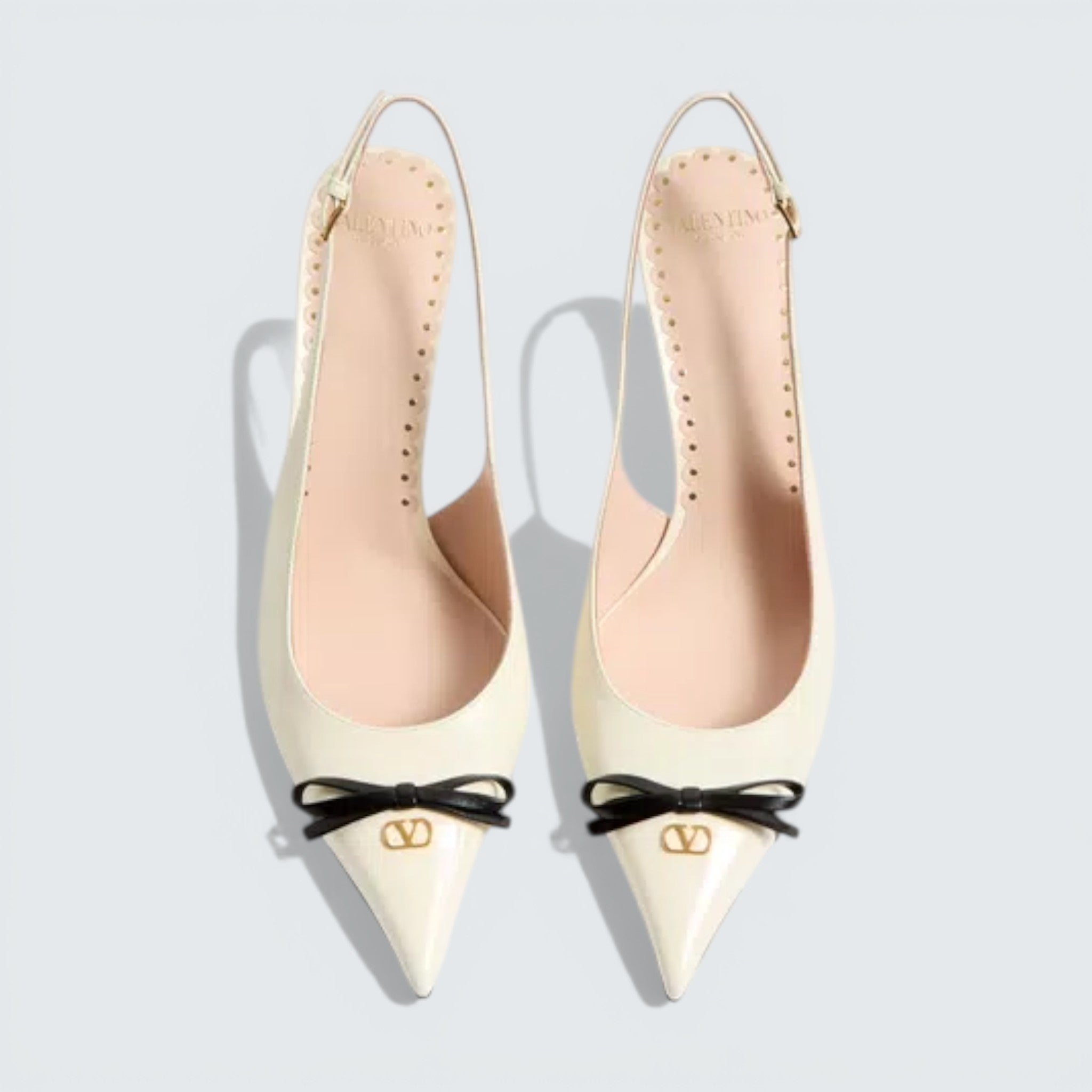 Bepointy Slingback Pump In Patent Leather And Kidskin 80Mm